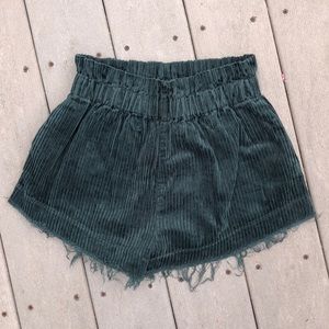 Urban Outfitter corduroy pull-on frayed shorts